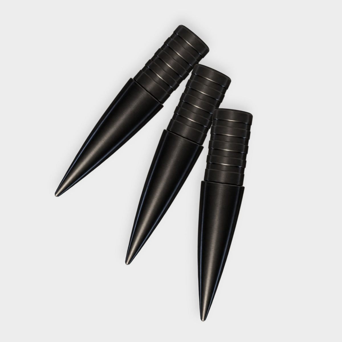 Three Competition Archery Products 3D NockBuster Ballistic arrow points in an angled arrangement