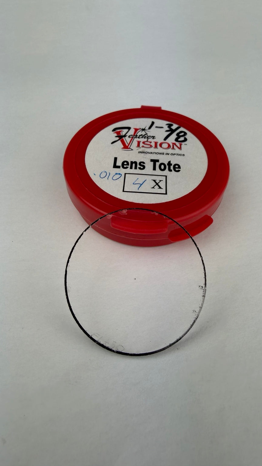 Feather Vision VerdePlus glass scope lens 1-3/8 inch with edge chips