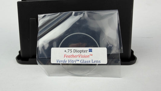 New Feather Vision Verde Vitri glass scope lens 1-3/8 inch +.75 diopter in unopened package