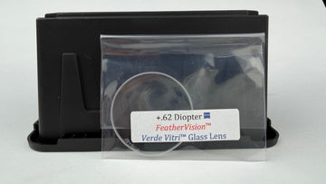 New Feather Vision Verde Vitri glass scope lens 1-3/8 inch +.62 diopter in unopened package