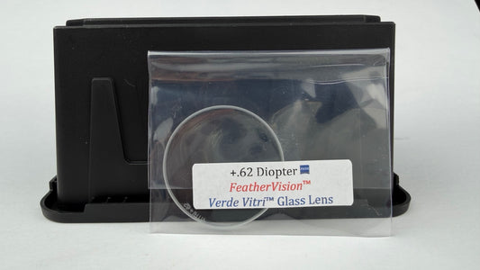 New Feather Vision Verde Vitri glass scope lens 1-3/8 inch +.62 diopter in unopened package