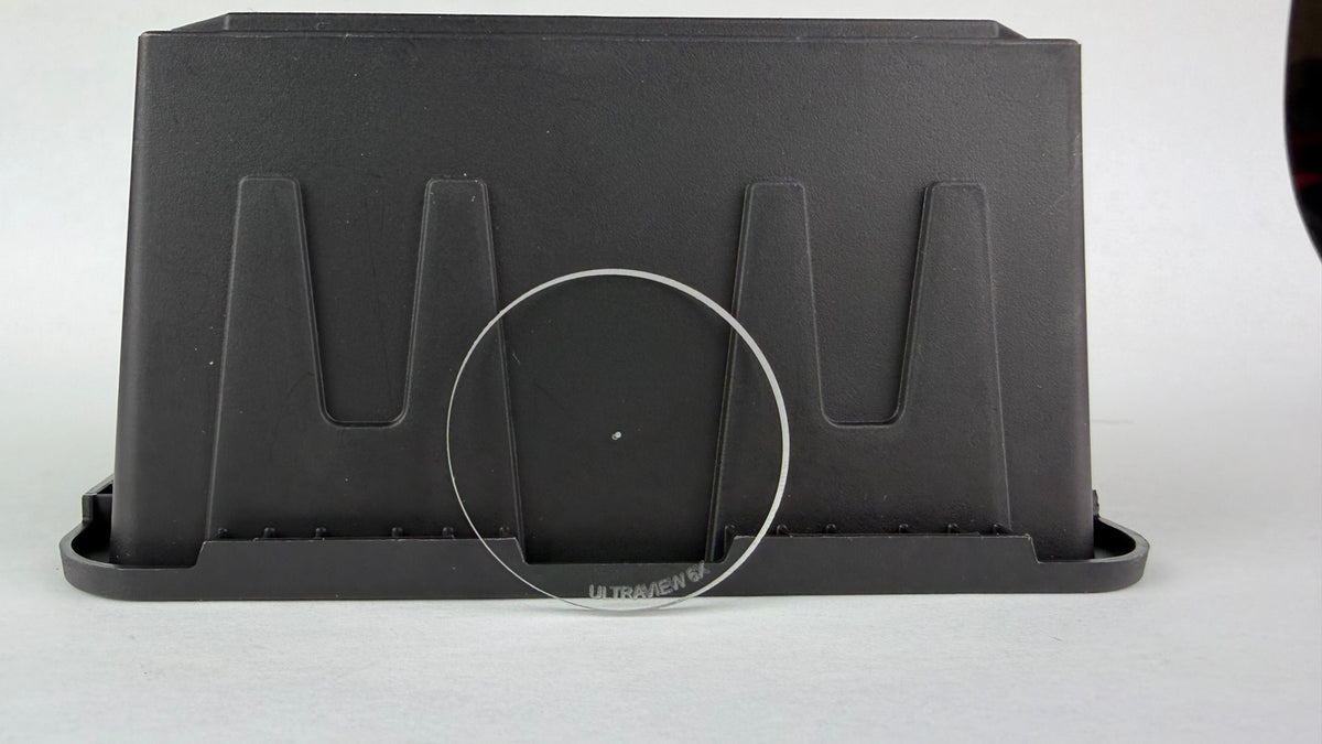 UltraView 6X polycarbonate scope lens 1-3/8 inch with .019 inch center drill