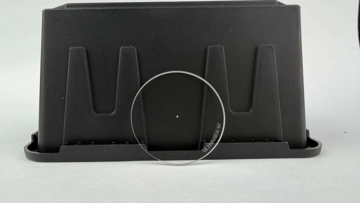 UltraView 4X 1-3/8 inch polycarbonate scope lens with .019 inch center drill