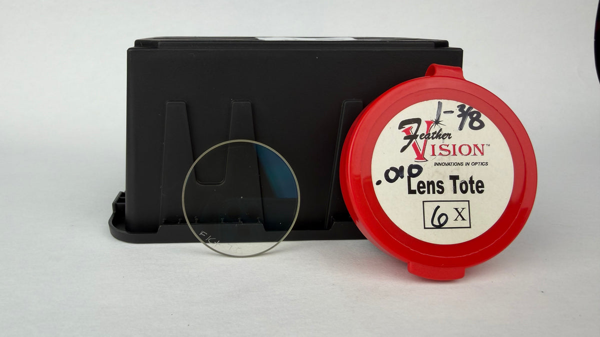 Feather Vision polycarbonate scope lens 1-3/8 inch with .010 inch center drill