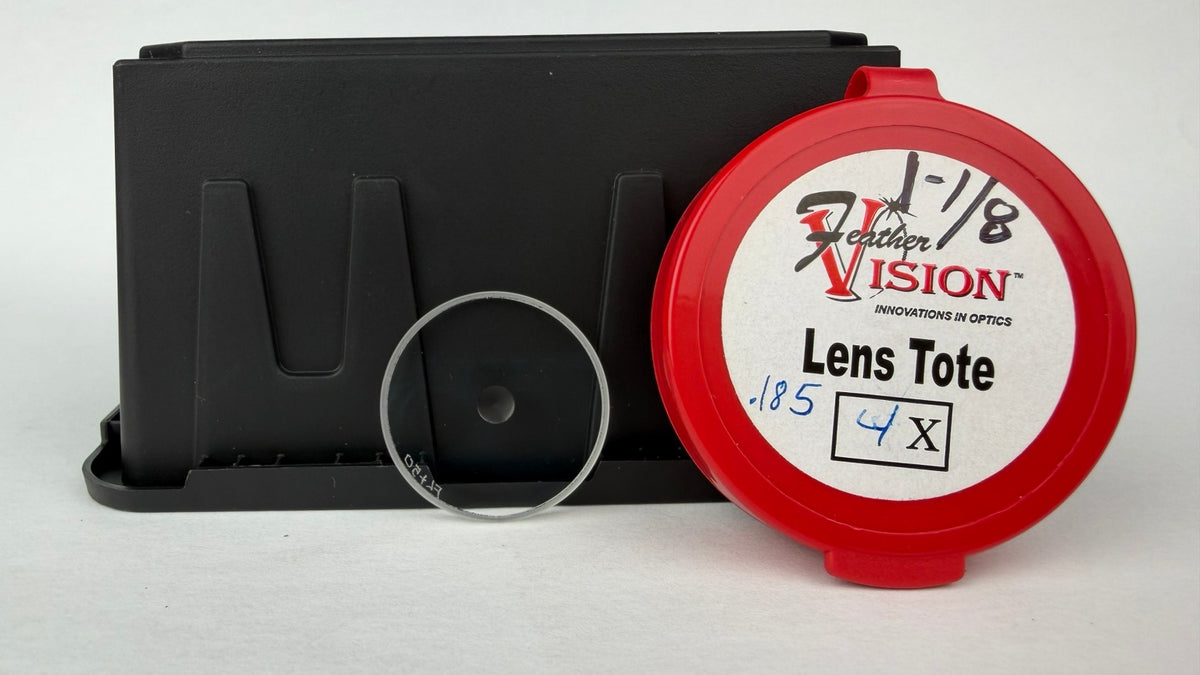 Feather Vision VerdePlus glass scope lens 1-1/8 inch .5 diopter .185 inch scribe
