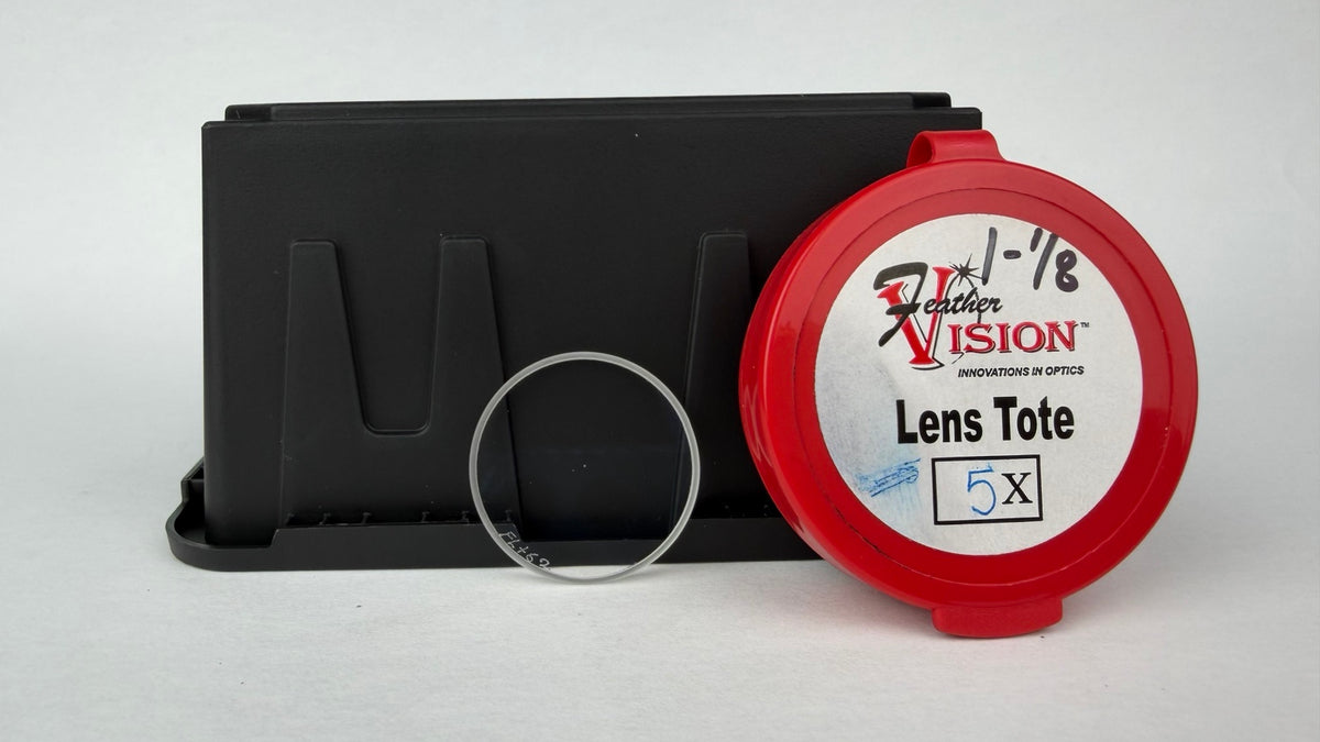 Feather Vision VerdePlus glass scope lens 1-1/8 inch .5 diopter small centering scribe