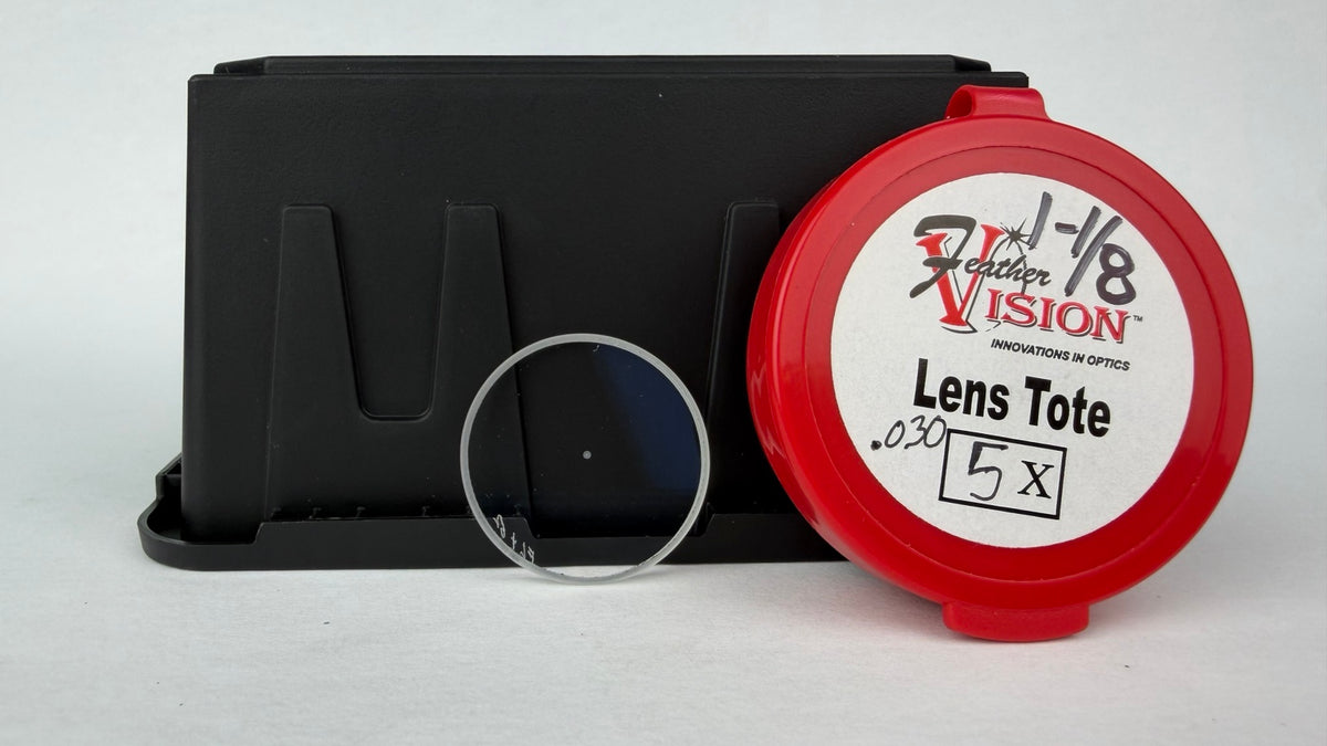 Feather Vision VerdePlus glass scope lens 1-1/8 inch .62 diopter .030 inch scribe