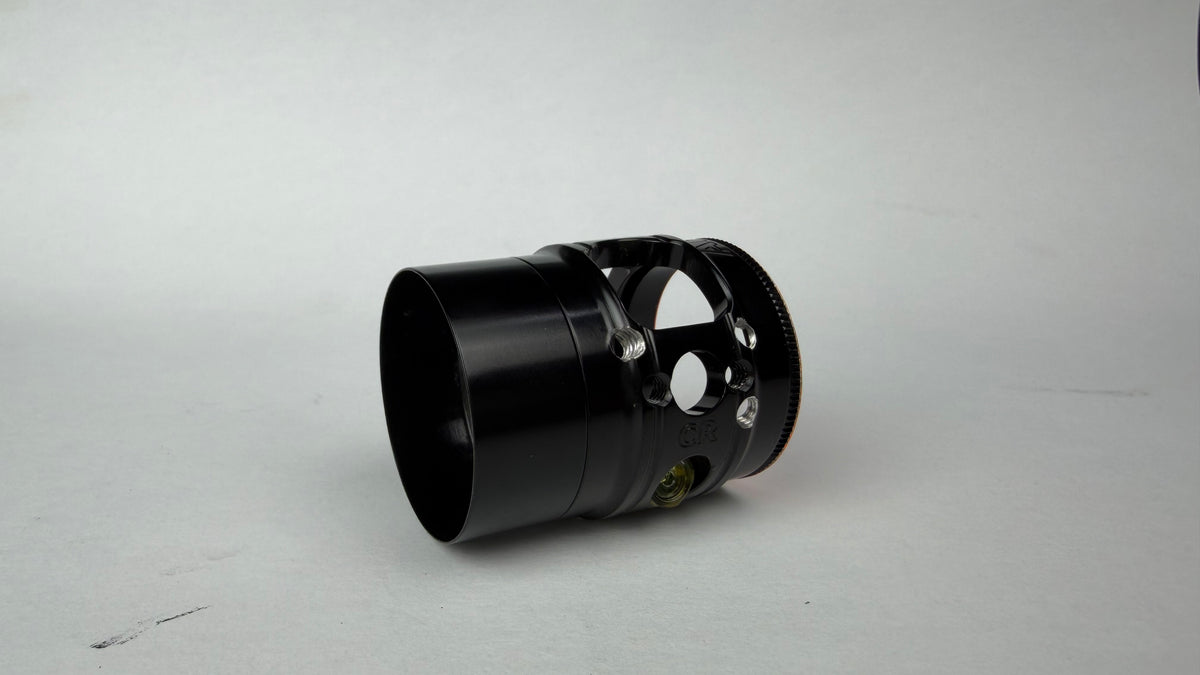CR 1-3/8 inch archery scope side view showing extra threaded holes
