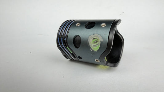 UltraView 1-3/8 inch archery scope showing superglue residue around level