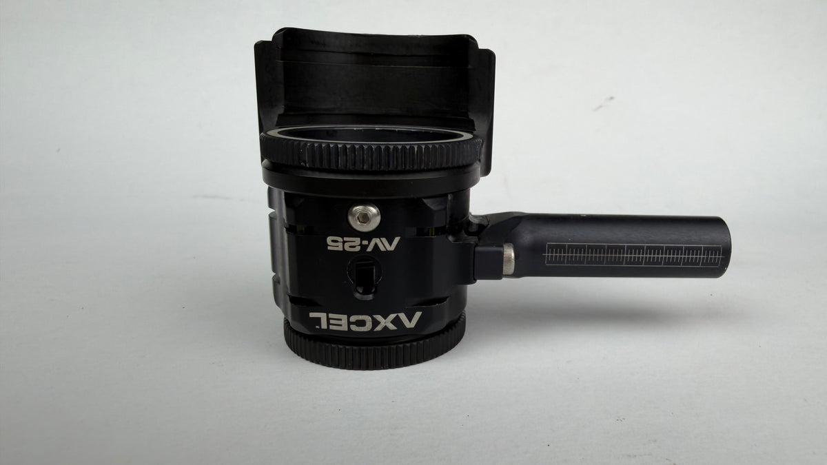 Axcel AV-25 archery scope side view with scope shade