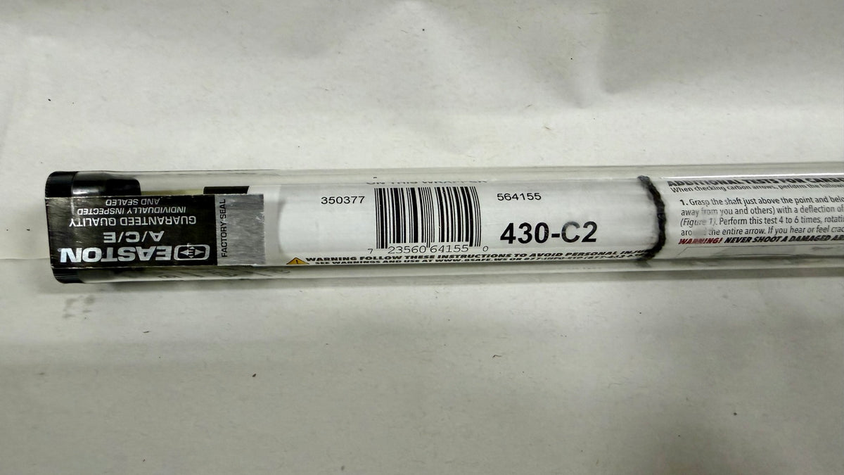 Easton A/C/E 430 spine — original package label