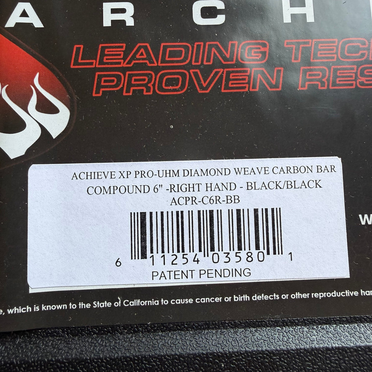 AXCEL Achieve XP Pro label ACPR-C6R-BB, 6-inch right-hand black/black